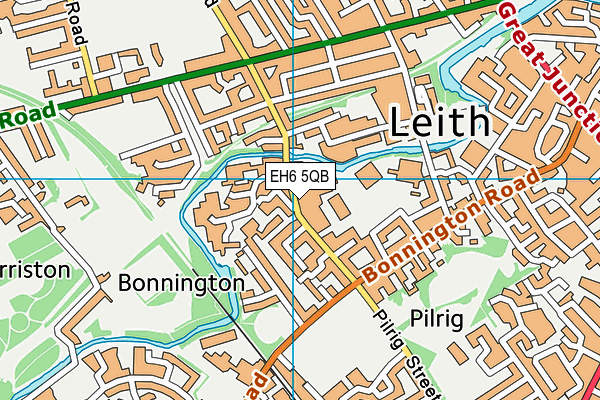 EH6 5QB map - OS VectorMap District (Ordnance Survey)