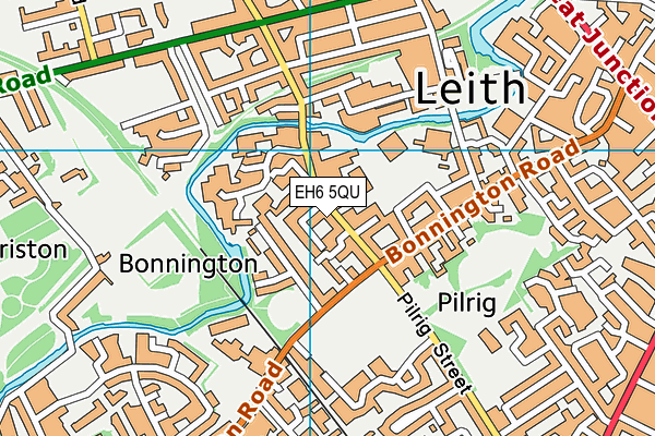 EH6 5QU map - OS VectorMap District (Ordnance Survey)