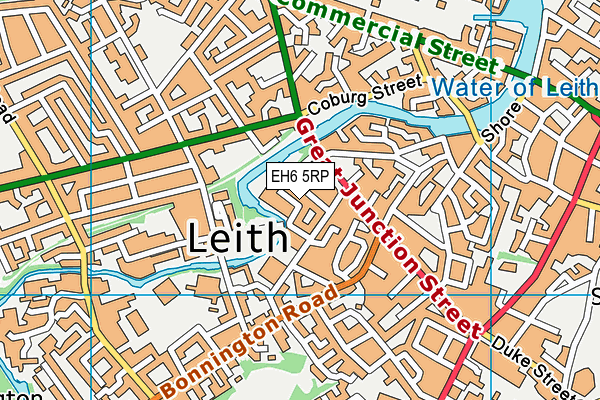 EH6 5RP map - OS VectorMap District (Ordnance Survey)