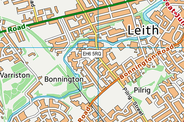 EH6 5RQ map - OS VectorMap District (Ordnance Survey)