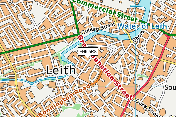 EH6 5RS map - OS VectorMap District (Ordnance Survey)