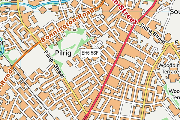 EH6 5SF map - OS VectorMap District (Ordnance Survey)