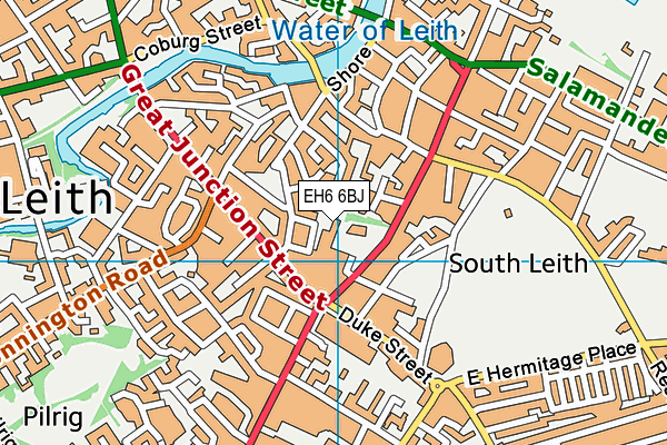 EH6 6BJ map - OS VectorMap District (Ordnance Survey)