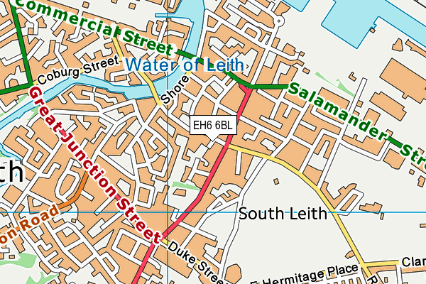 EH6 6BL map - OS VectorMap District (Ordnance Survey)