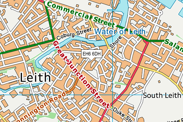 EH6 6DH map - OS VectorMap District (Ordnance Survey)