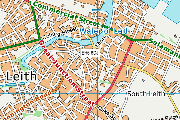 EH6 6DJ map - OS VectorMap District (Ordnance Survey)