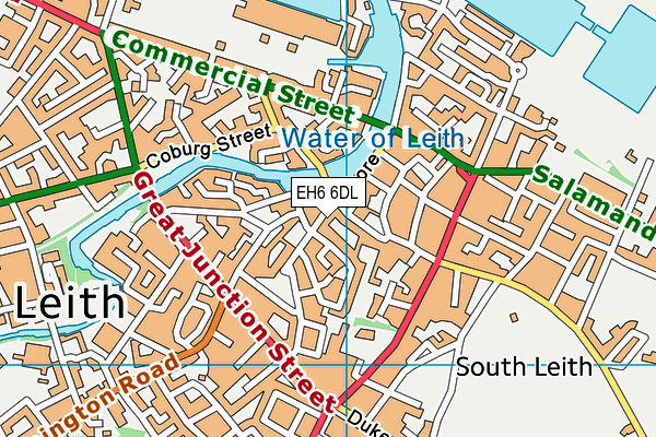 EH6 6DL map - OS VectorMap District (Ordnance Survey)