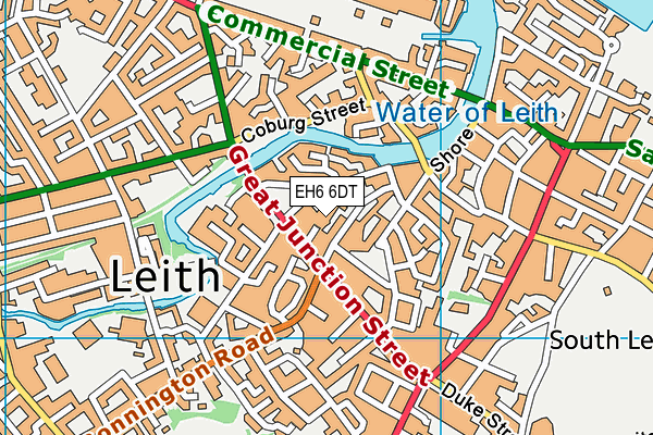 EH6 6DT map - OS VectorMap District (Ordnance Survey)