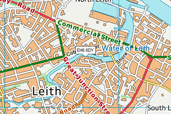 EH6 6DY map - OS VectorMap District (Ordnance Survey)