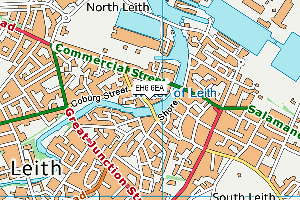 EH6 6EA map - OS VectorMap District (Ordnance Survey)
