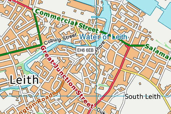 EH6 6EB map - OS VectorMap District (Ordnance Survey)