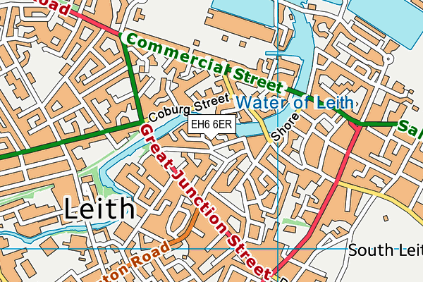 EH6 6ER map - OS VectorMap District (Ordnance Survey)