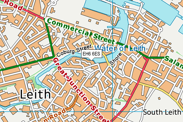 EH6 6ES map - OS VectorMap District (Ordnance Survey)