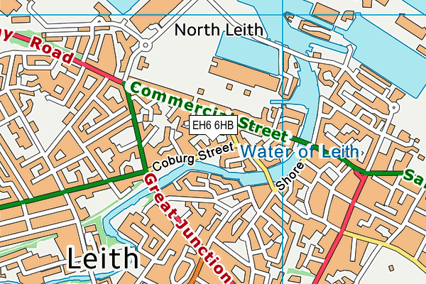EH6 6HB map - OS VectorMap District (Ordnance Survey)