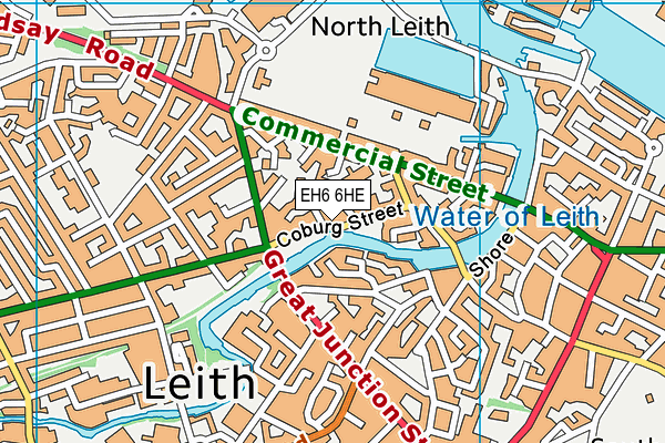 EH6 6HE map - OS VectorMap District (Ordnance Survey)