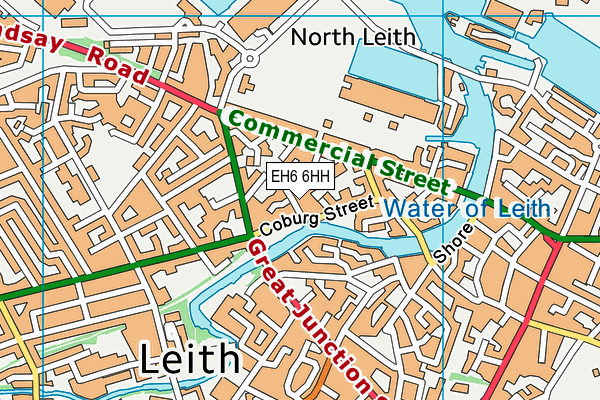 EH6 6HH map - OS VectorMap District (Ordnance Survey)