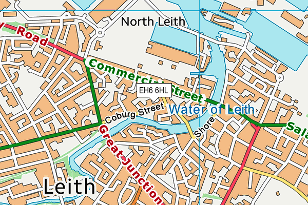 EH6 6HL map - OS VectorMap District (Ordnance Survey)