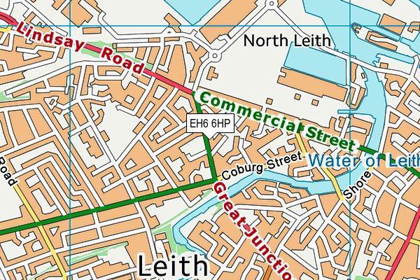 EH6 6HP map - OS VectorMap District (Ordnance Survey)