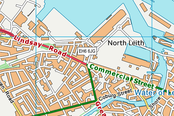 EH6 6JG map - OS VectorMap District (Ordnance Survey)