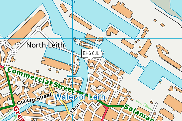 EH6 6JL map - OS VectorMap District (Ordnance Survey)