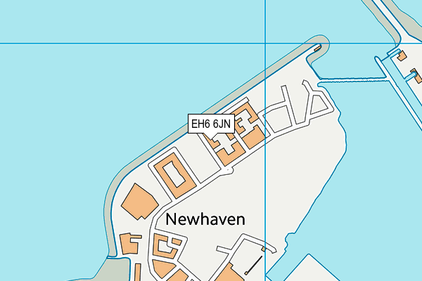 EH6 6JN map - OS VectorMap District (Ordnance Survey)