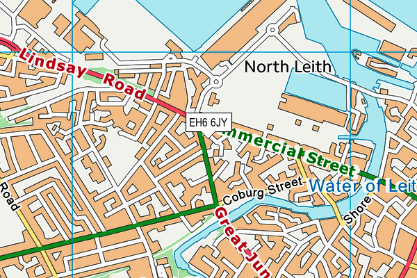 EH6 6JY map - OS VectorMap District (Ordnance Survey)