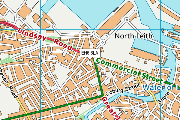 EH6 6LA map - OS VectorMap District (Ordnance Survey)