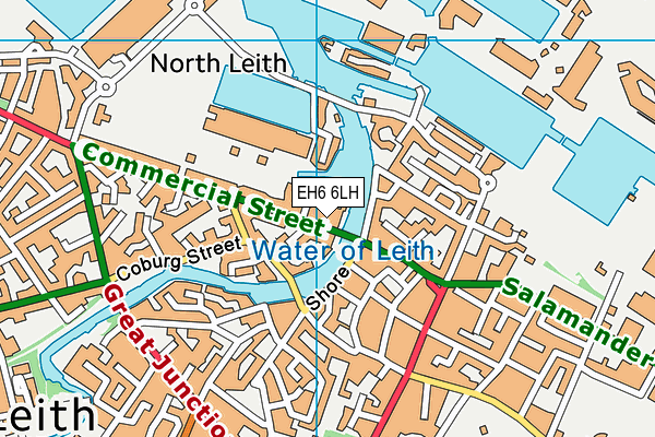 EH6 6LH map - OS VectorMap District (Ordnance Survey)