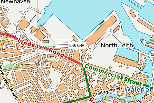 EH6 6NA map - OS VectorMap District (Ordnance Survey)
