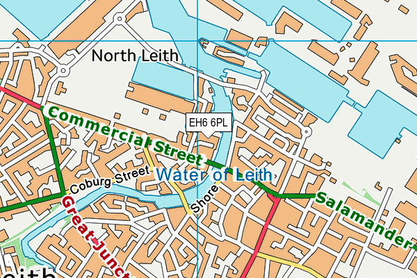 EH6 6PL map - OS VectorMap District (Ordnance Survey)