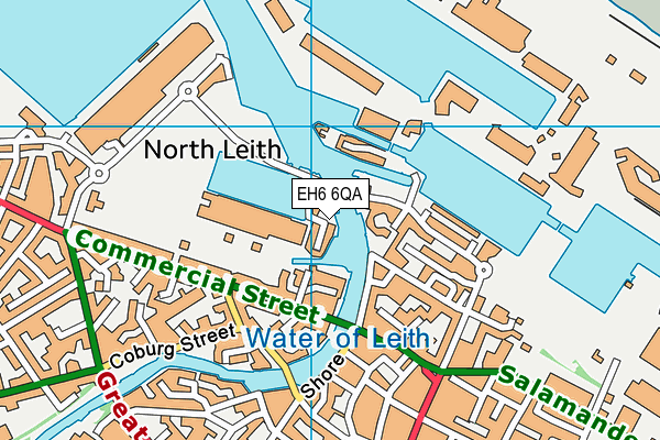 EH6 6QA map - OS VectorMap District (Ordnance Survey)