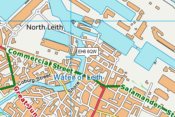 EH6 6QW map - OS VectorMap District (Ordnance Survey)