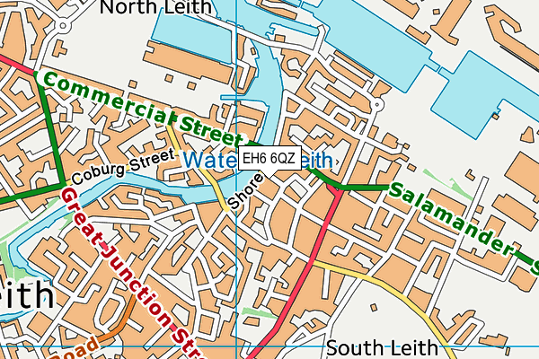 EH6 6QZ map - OS VectorMap District (Ordnance Survey)