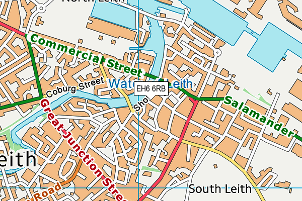 EH6 6RB map - OS VectorMap District (Ordnance Survey)