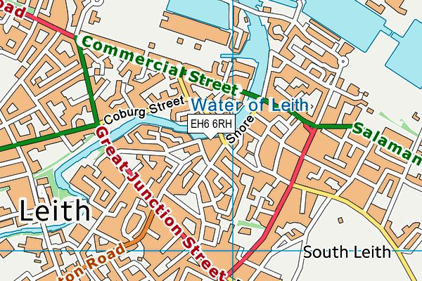 EH6 6RH map - OS VectorMap District (Ordnance Survey)