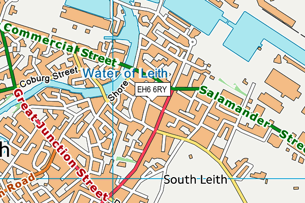 EH6 6RY map - OS VectorMap District (Ordnance Survey)