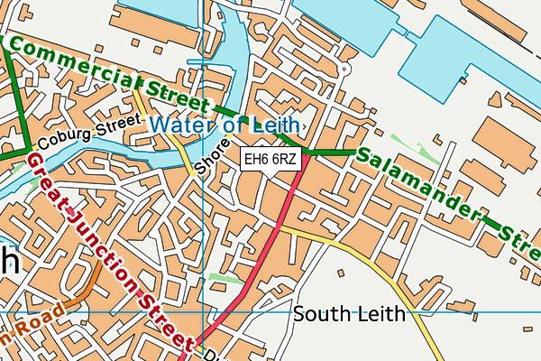 EH6 6RZ map - OS VectorMap District (Ordnance Survey)