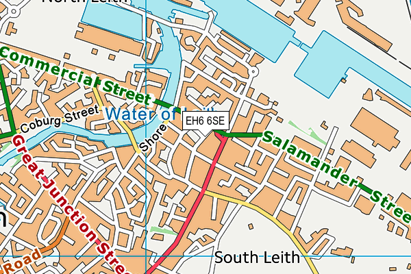 EH6 6SE map - OS VectorMap District (Ordnance Survey)