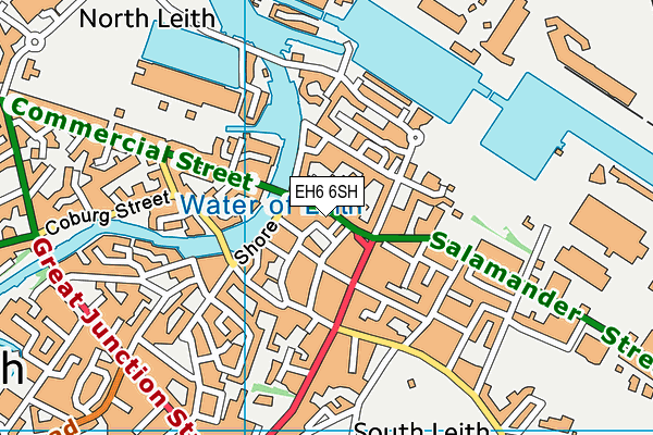 EH6 6SH map - OS VectorMap District (Ordnance Survey)