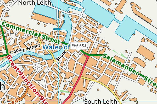 EH6 6SJ map - OS VectorMap District (Ordnance Survey)