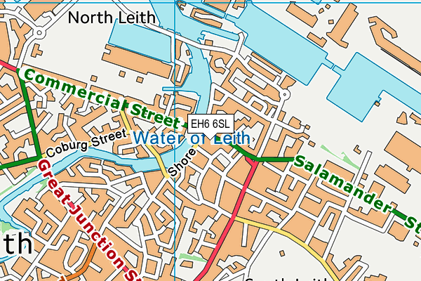 EH6 6SL map - OS VectorMap District (Ordnance Survey)