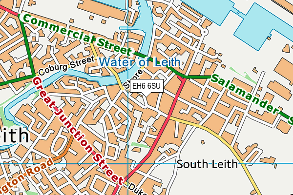 EH6 6SU map - OS VectorMap District (Ordnance Survey)