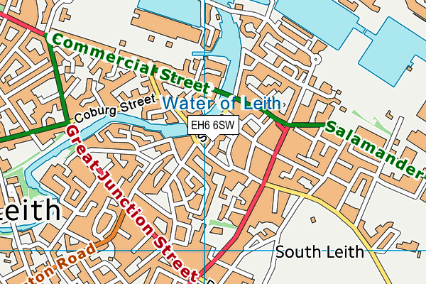EH6 6SW map - OS VectorMap District (Ordnance Survey)
