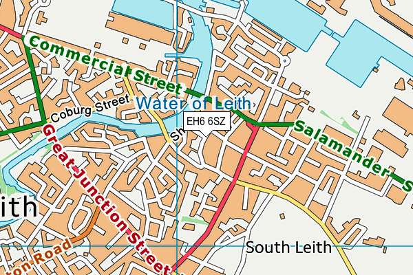 EH6 6SZ map - OS VectorMap District (Ordnance Survey)