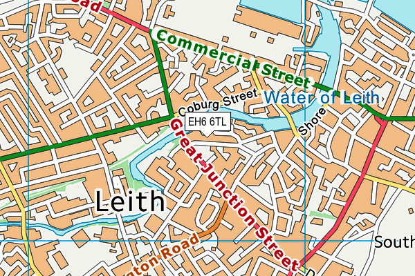 EH6 6TL map - OS VectorMap District (Ordnance Survey)