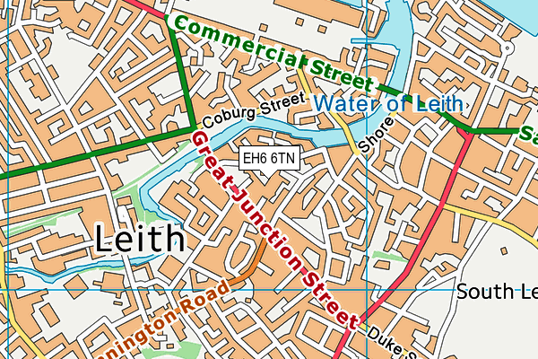 EH6 6TN map - OS VectorMap District (Ordnance Survey)