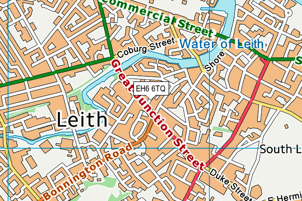 EH6 6TQ map - OS VectorMap District (Ordnance Survey)