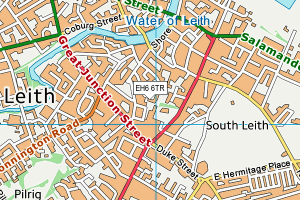 EH6 6TR map - OS VectorMap District (Ordnance Survey)