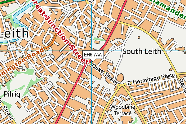 EH6 7AA map - OS VectorMap District (Ordnance Survey)
