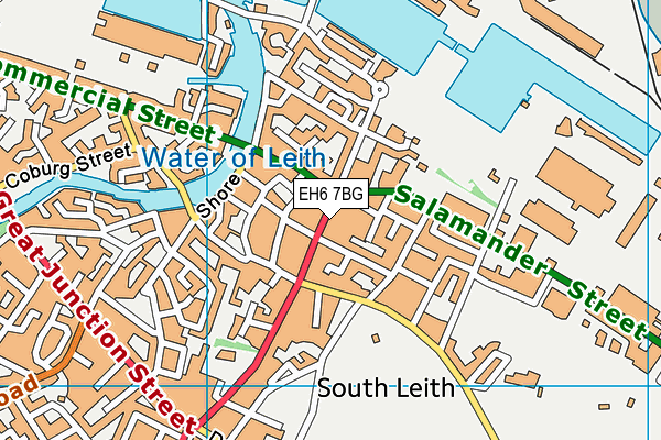 EH6 7BG map - OS VectorMap District (Ordnance Survey)